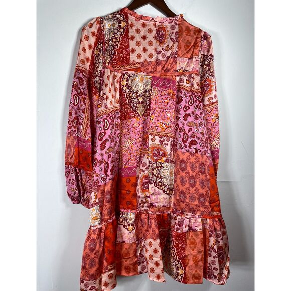 UMGEE NWT Boho Patchwork Dress Western Cowgirl Chic Festival Retro Gypsy Vibes - Picture 9 of 9